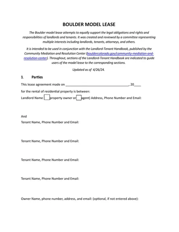 Colorado Party Rental Agreement Details and Protocols